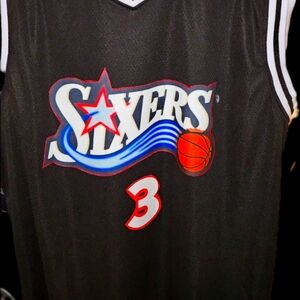 Black Sixers Basketball Jersey Allen Iverson